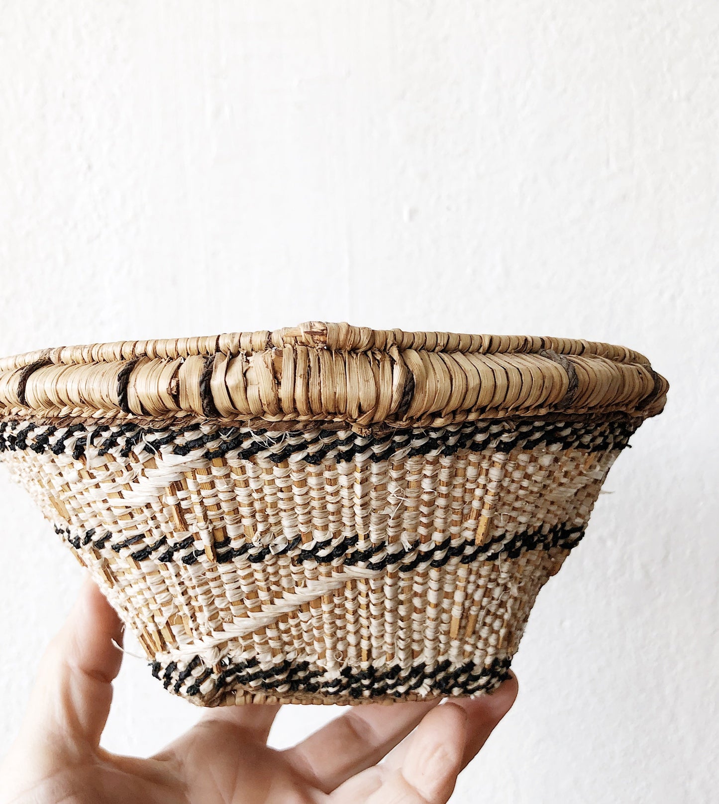 Vintage South African Woven Basket Pair
