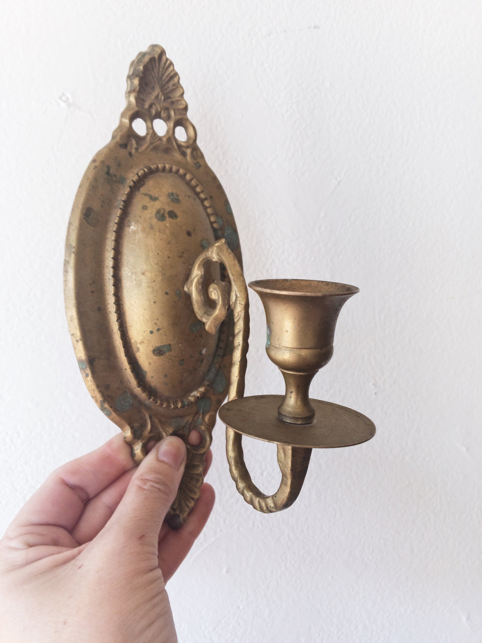 Vintage Brass Candle Scones
