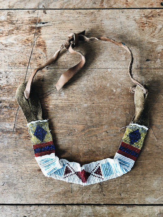 Vintage Native American Beaded Headdress