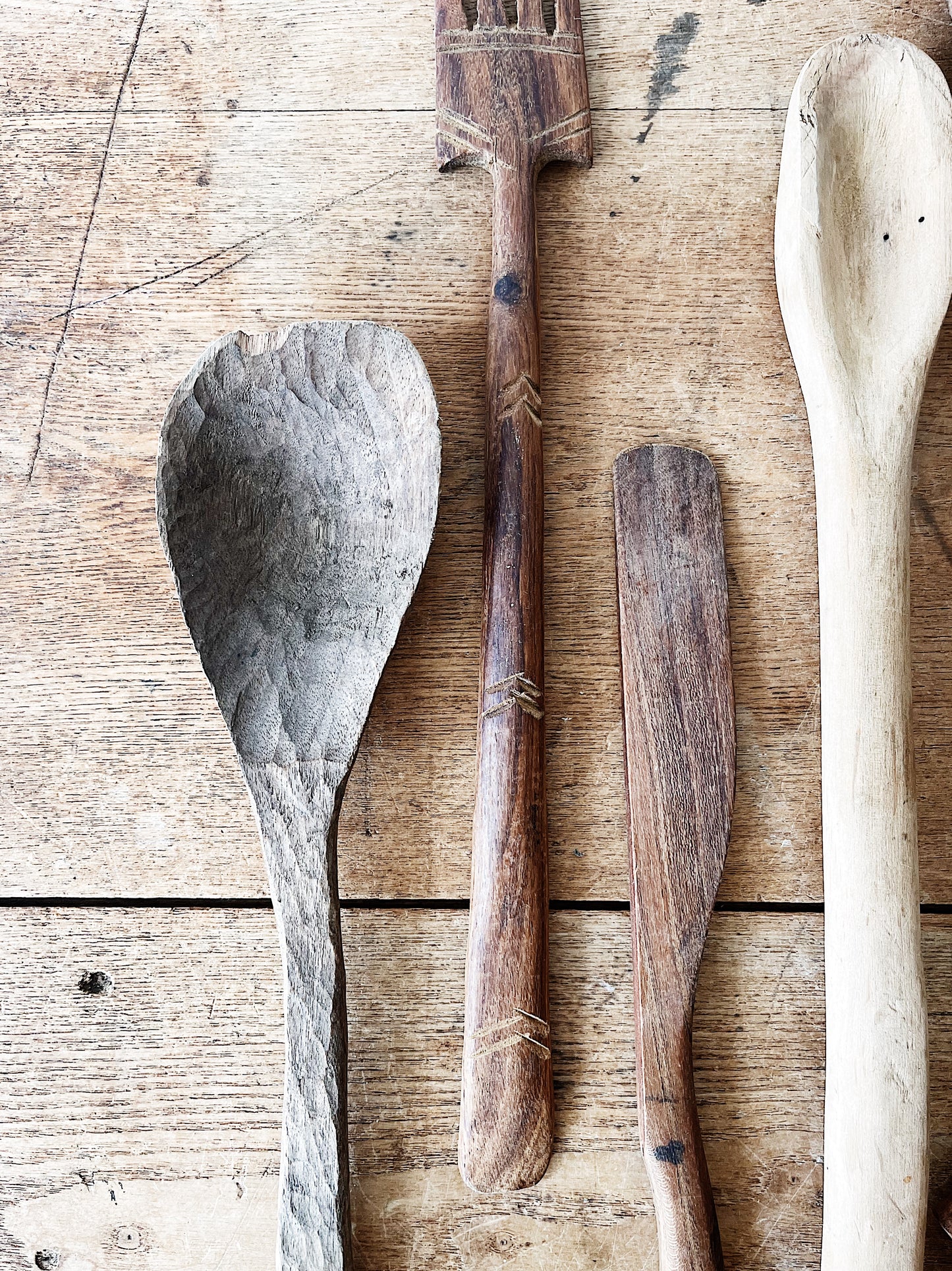Primitive Wooden Utensil Collection