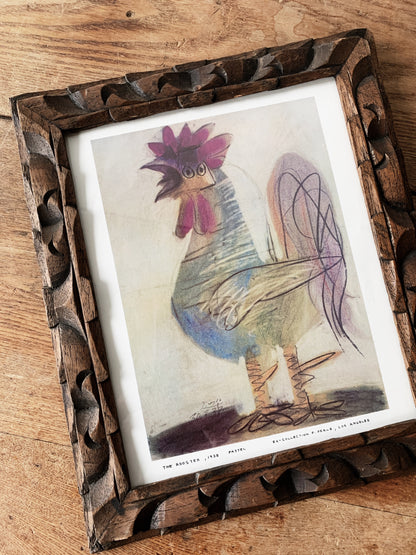 Vintage Framed Picasso Rooster