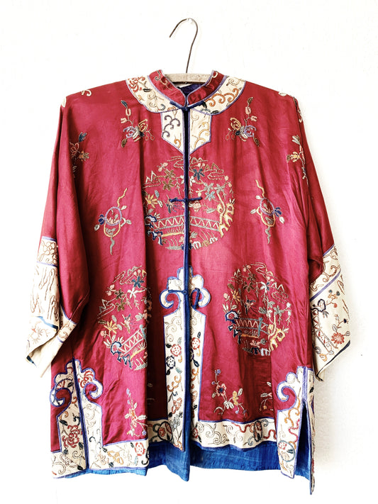 1940’s Embroidered Silk Cheongsam Jacket