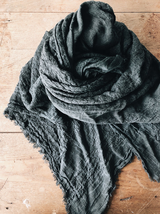 Vintage Wool Gauze Moroccan Scarf