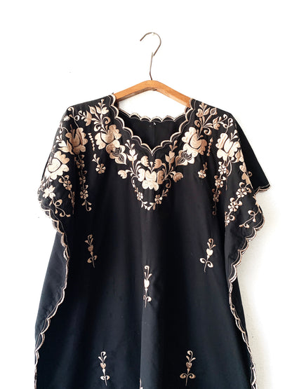 Vintage Embroidered Cotton Mumu