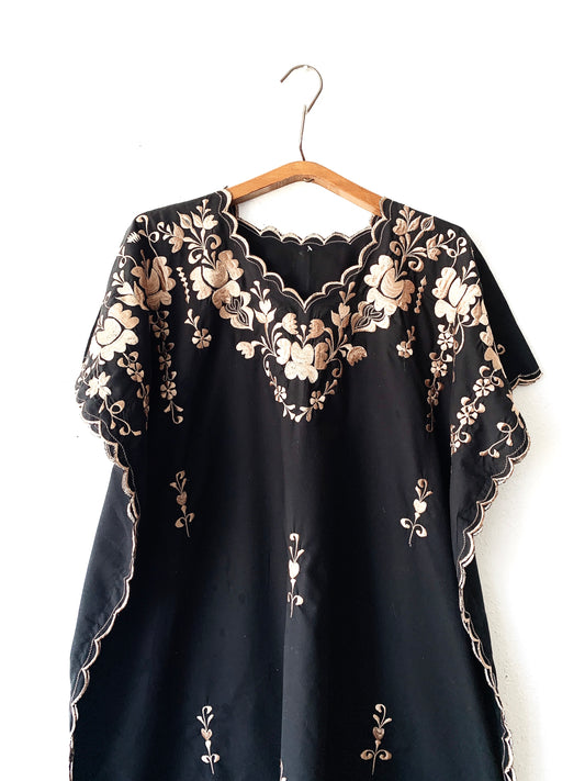 Vintage Embroidered Cotton Mumu