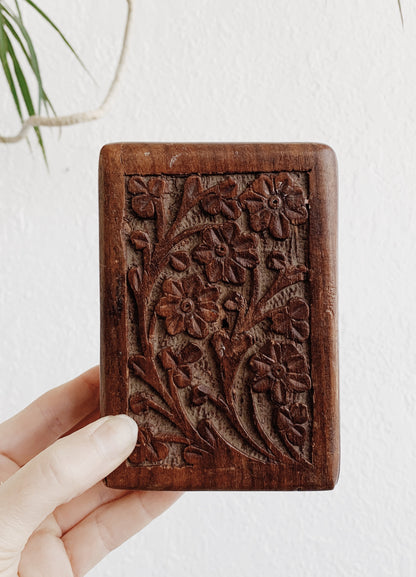 Vintage Carved Wood Box