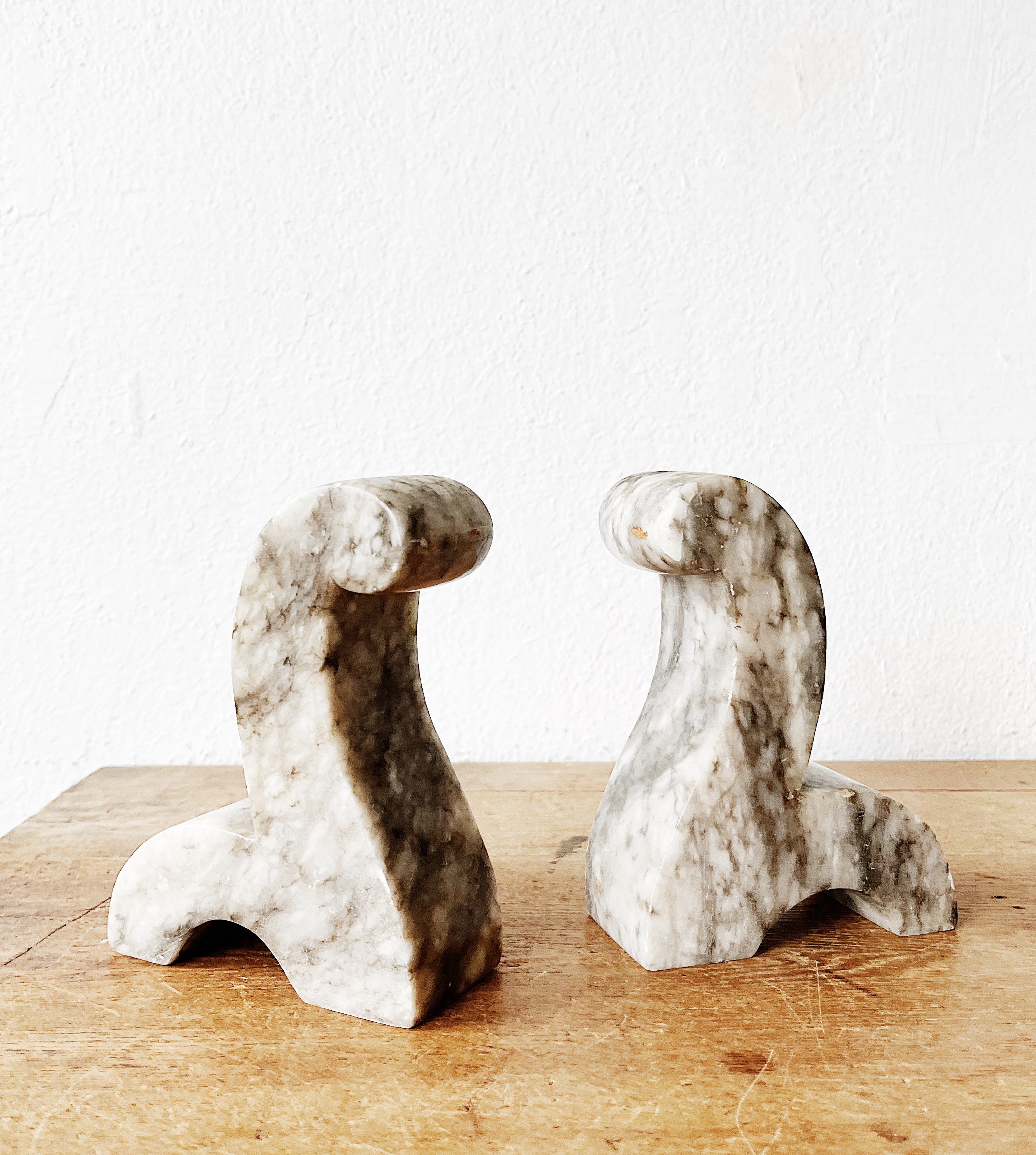 Mid Century Marble Bookends - Thumbnail 3