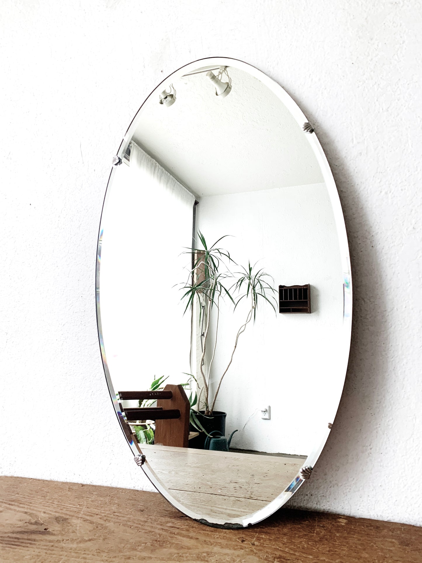 Vintage Beveled Oval Mirror