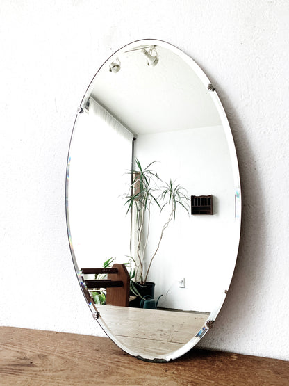 Vintage Beveled Oval Mirror