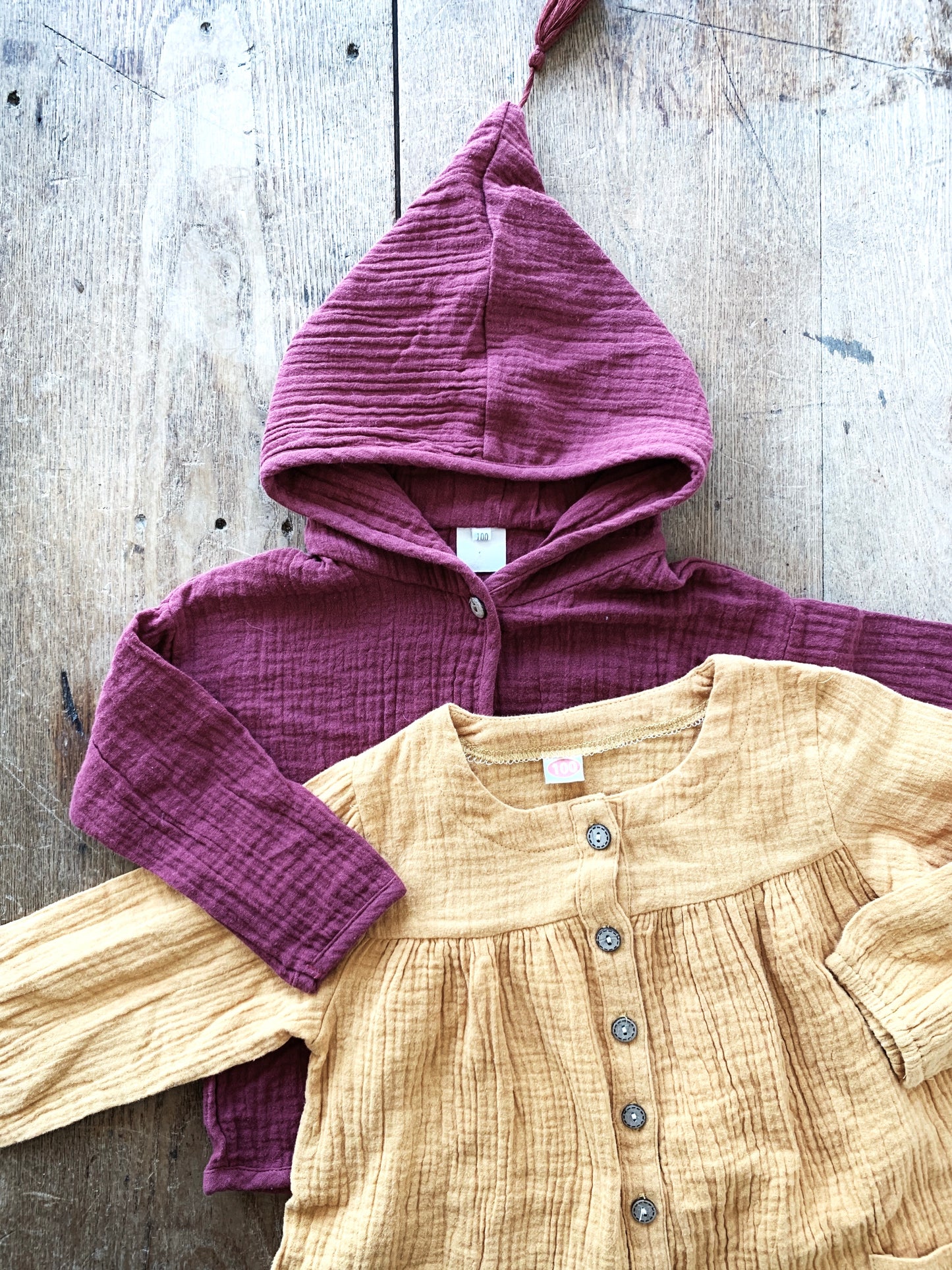 Toddler Cotton Button Up Hoodie