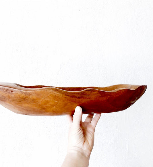 Vintage Wood Bowl and Server
