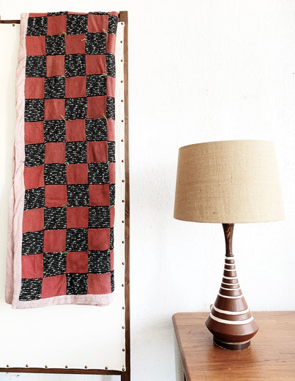 Vintage Wool and Cotton Patchwork Quilt