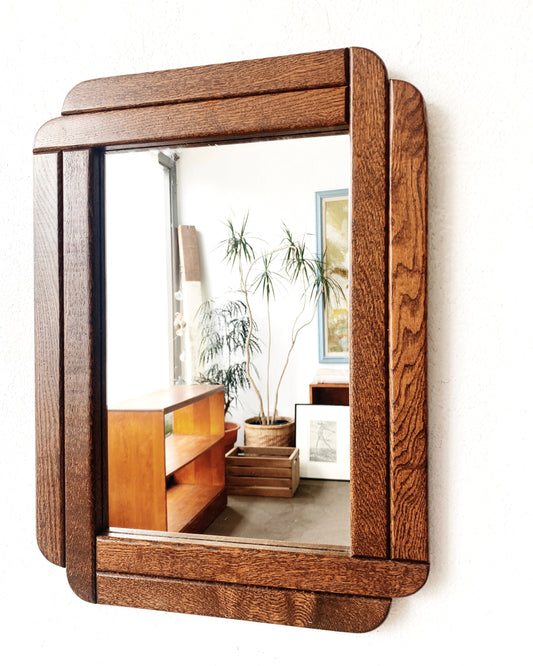 Vintage Tiger Oak Mirror