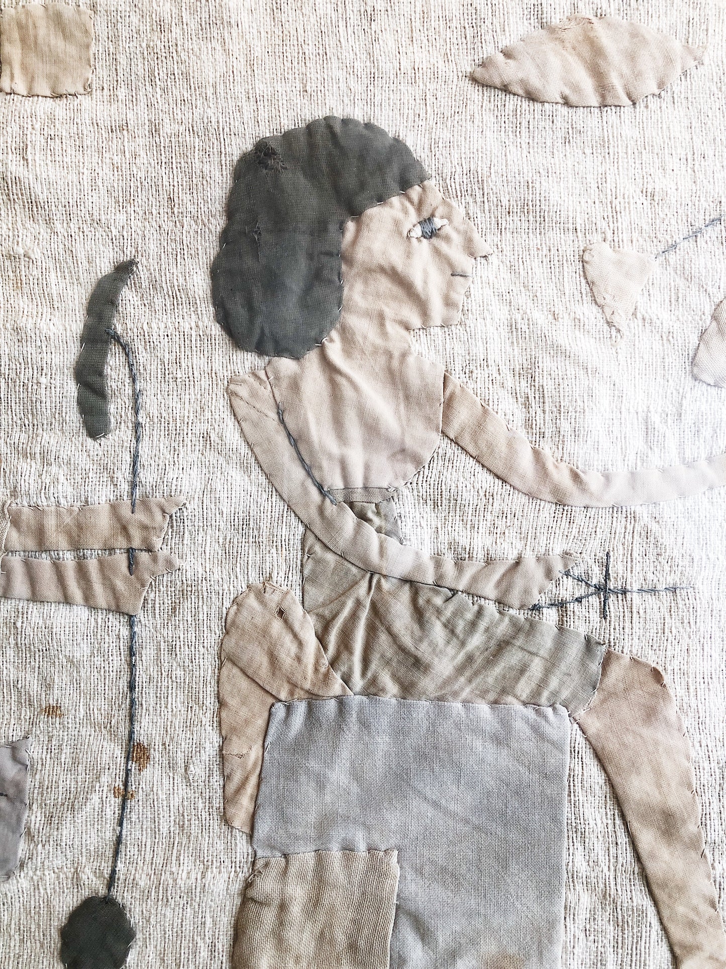 Vintage Art Deco Egyptian Revival Tapestry
