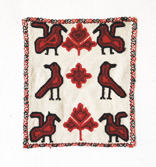 Vintage Crewel Pillowcase