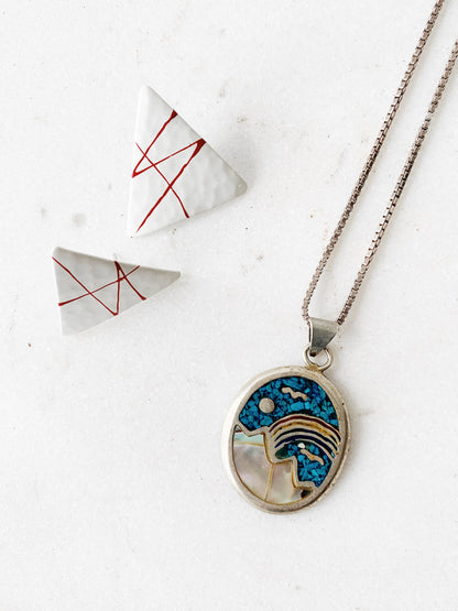 Vintage Triangle Earrings