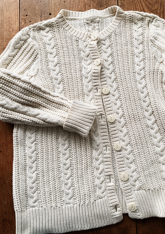 LL Bean Classic Cotton Cable Knit