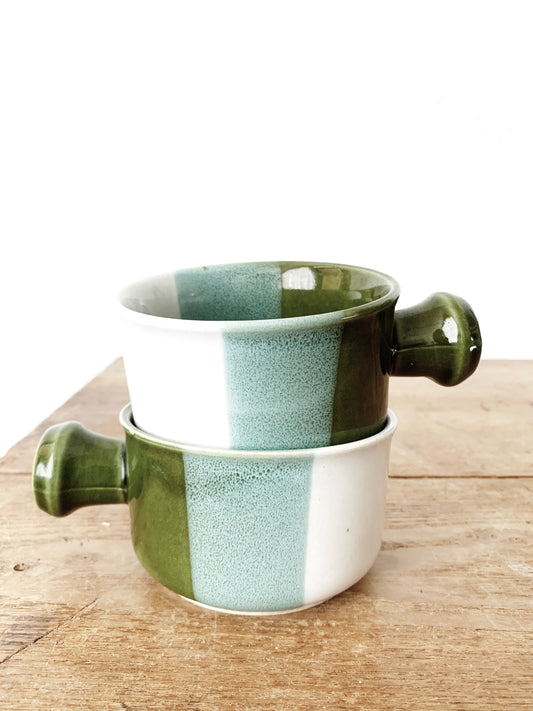 Mid Century Mug/ Soup Bowl Pair Japan