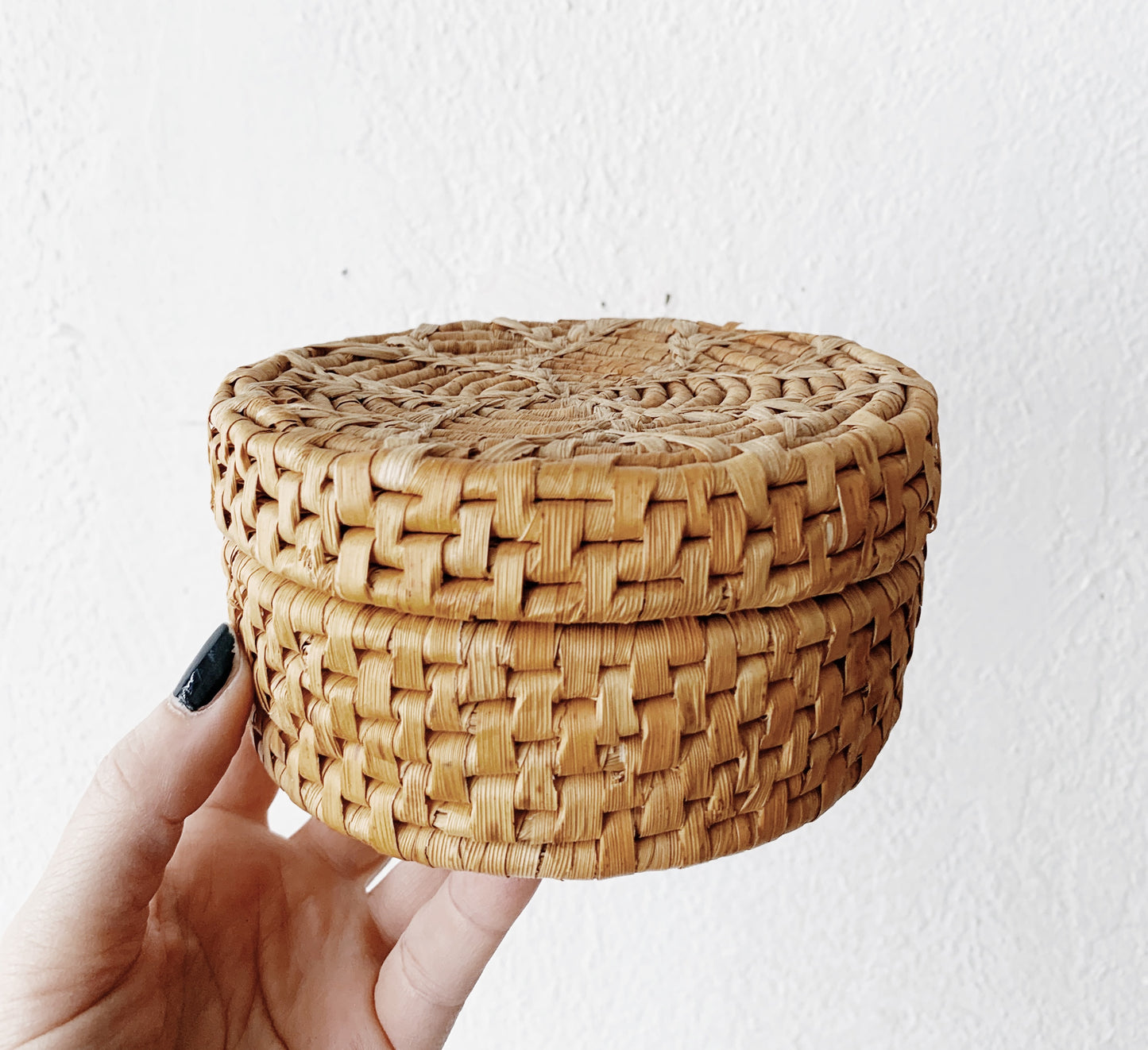Woven Coaster Set in Basket
