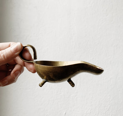Vintage Mini Brass Footed Incense Burner