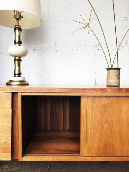 Vintage Gunlocke Solid Walnut Credenza