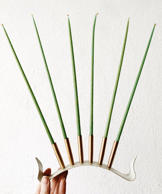 Mid Century Candelabra with Danish Tapers
