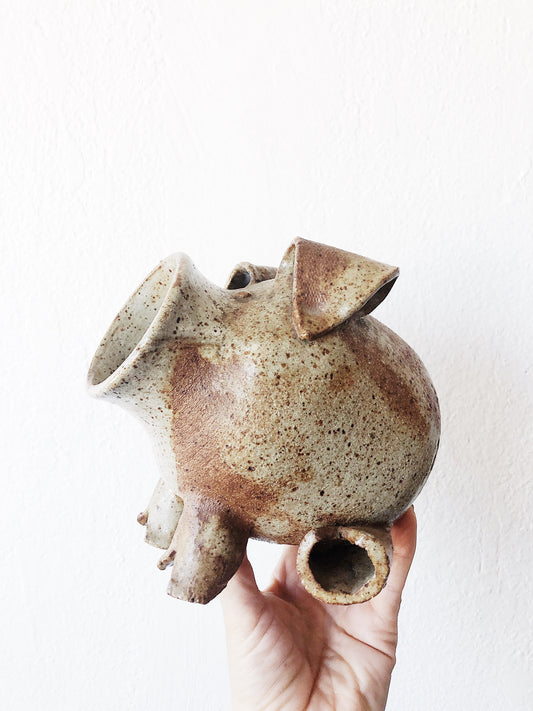 Vintage Stoneware Piggy Bank