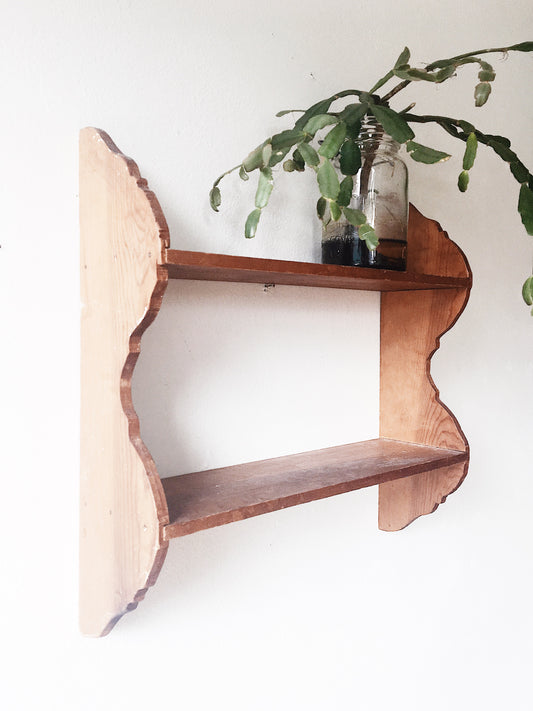 Vintage Wood Display Shelf