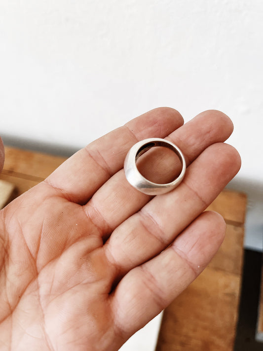 Modernist Sterling Dome Ring