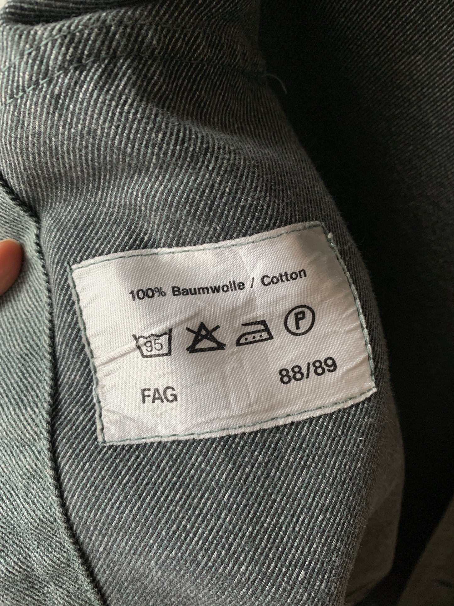 Vintage Weighty Cotton Military Jacket w Peace Pin