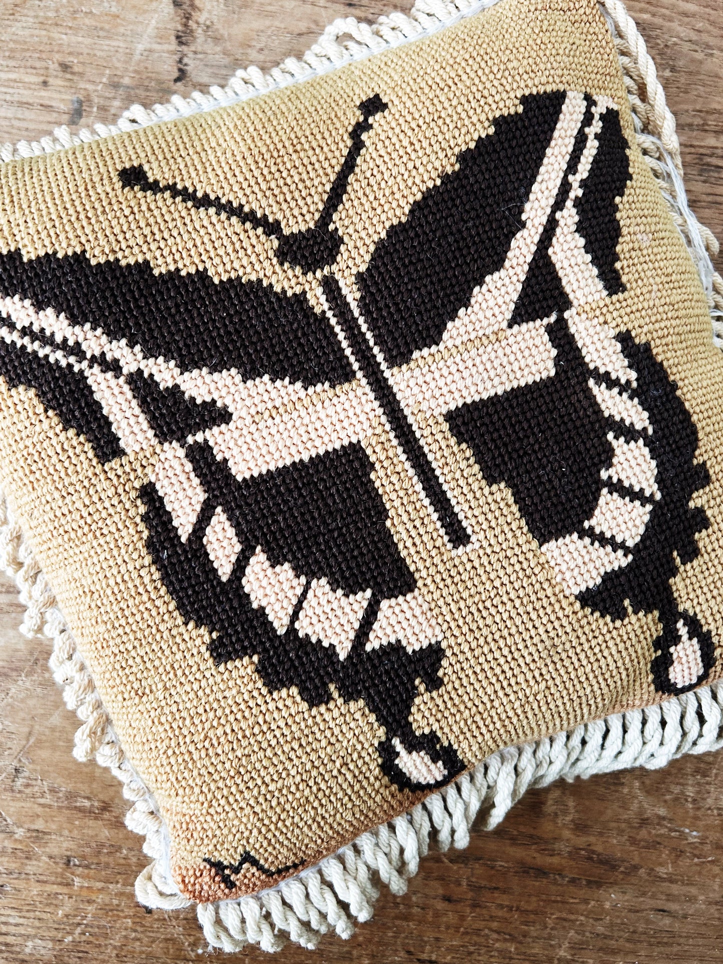 Antique Needlepoint Pillow