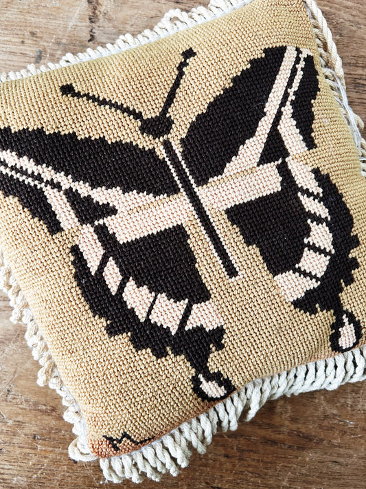 Antique Needlepoint Pillow