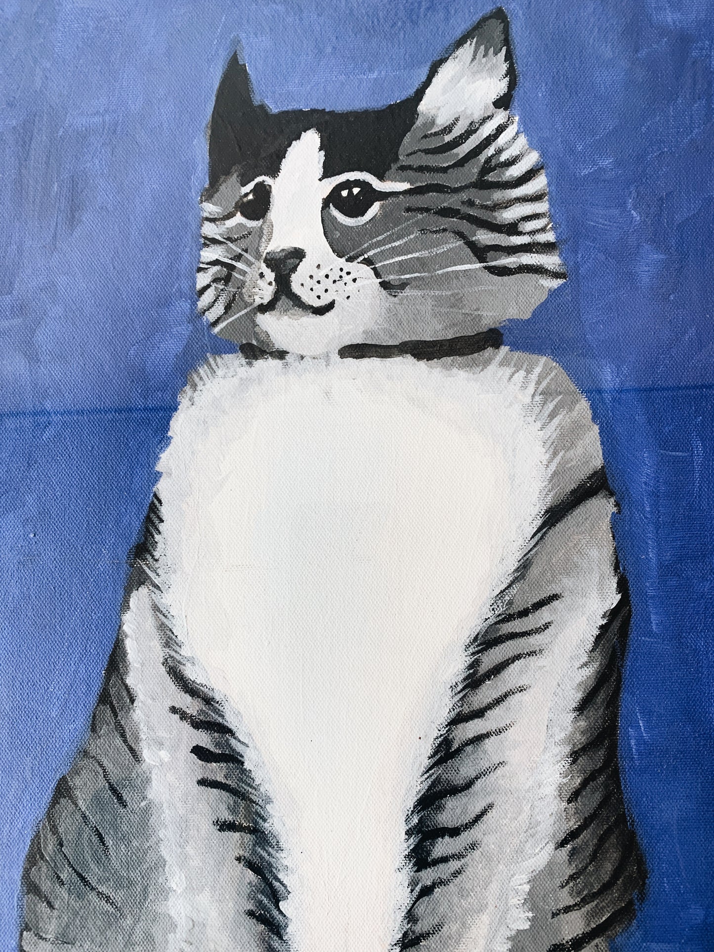 Framed Kitty Painting