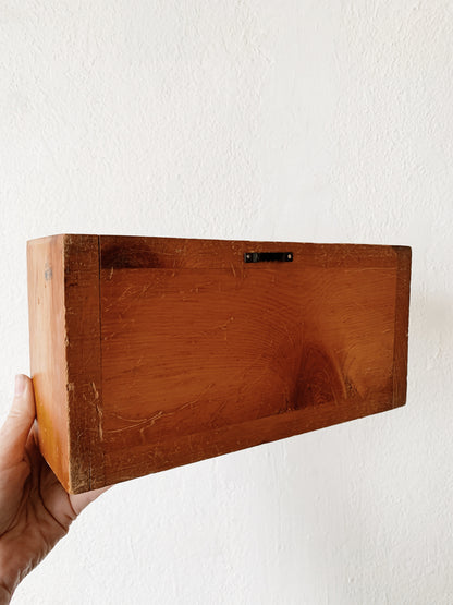 Vintage Wood Cubby Shelf