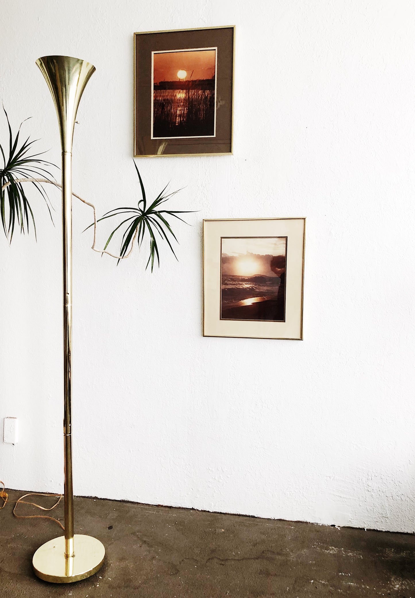 Vintage Brass Floor Lamp