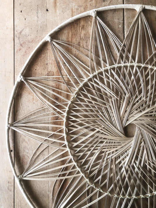 Vintage Woven Sun Medallion