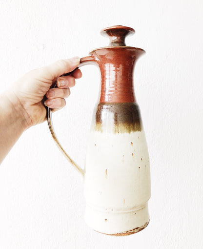 Vintage Ceramic Carafe with Goblets