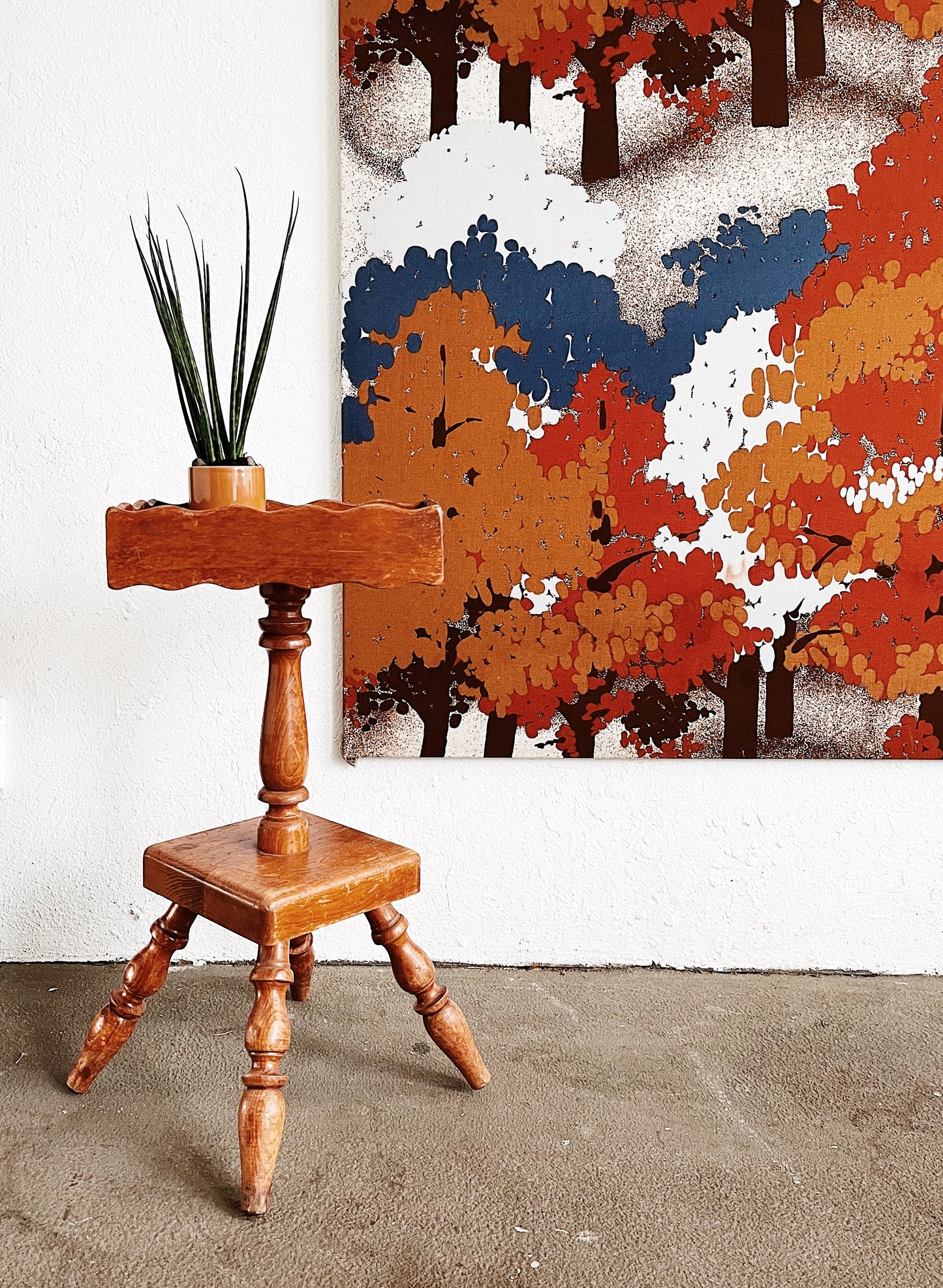 Vintage Textile Art Panel