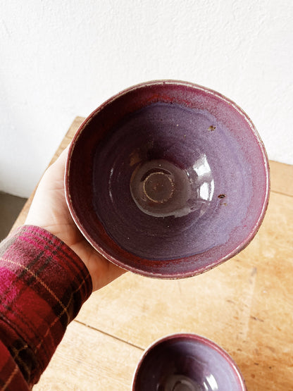 Pair of Handmade Stoneware Bowls