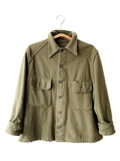 Vintage Military Wool Shirt Jacket