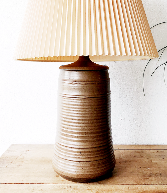 Extra Large Vintage Handmade Ceramic Lamp