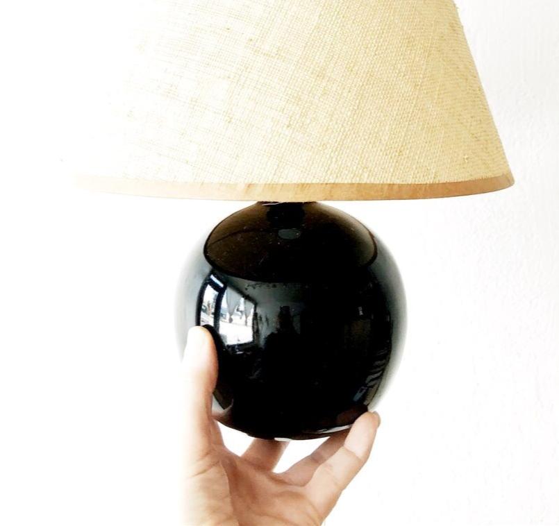 Vintage Black Orb Lamp