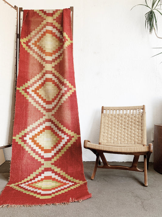 Vintage Wool Flat Weave Runner