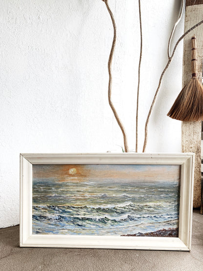 Vintage Framed Seascape Painting