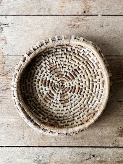 Vintage Shallow Coil Basket