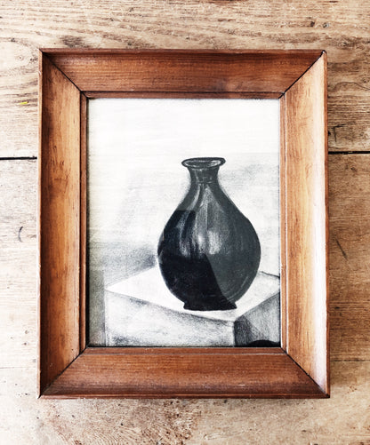 Vintage Original Charcoal Still Life