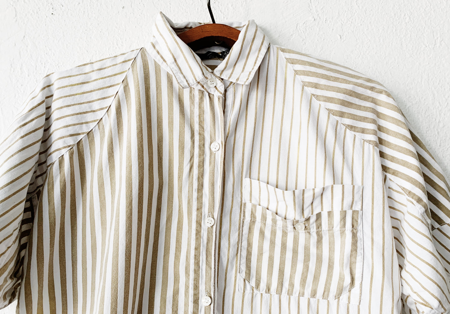 Vintage Striped Cotton Button Up