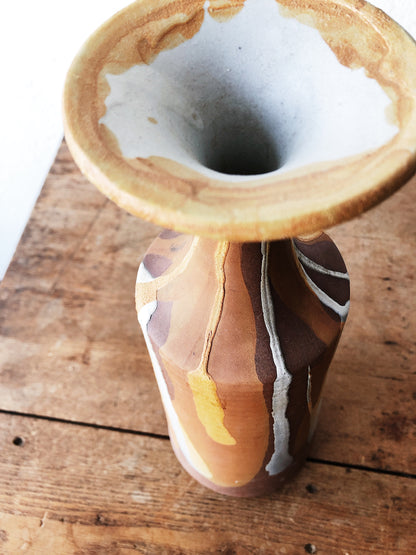 Vintage Mid Century Drip Pottery Vase