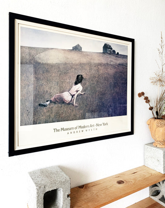 Large Vintage Andrew Wyeth Framed MoMa Print