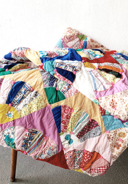 Vintage Cotton Patchwork Quilt